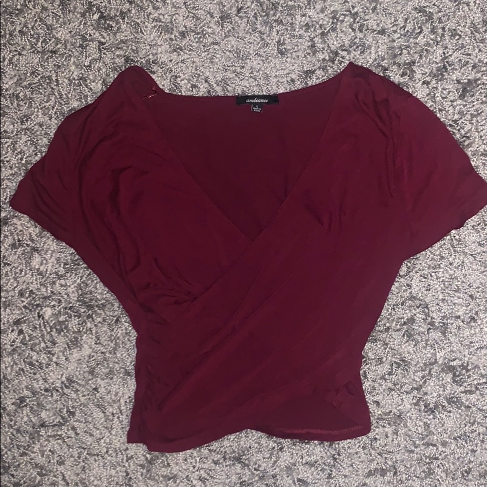Maroon Crop Top
